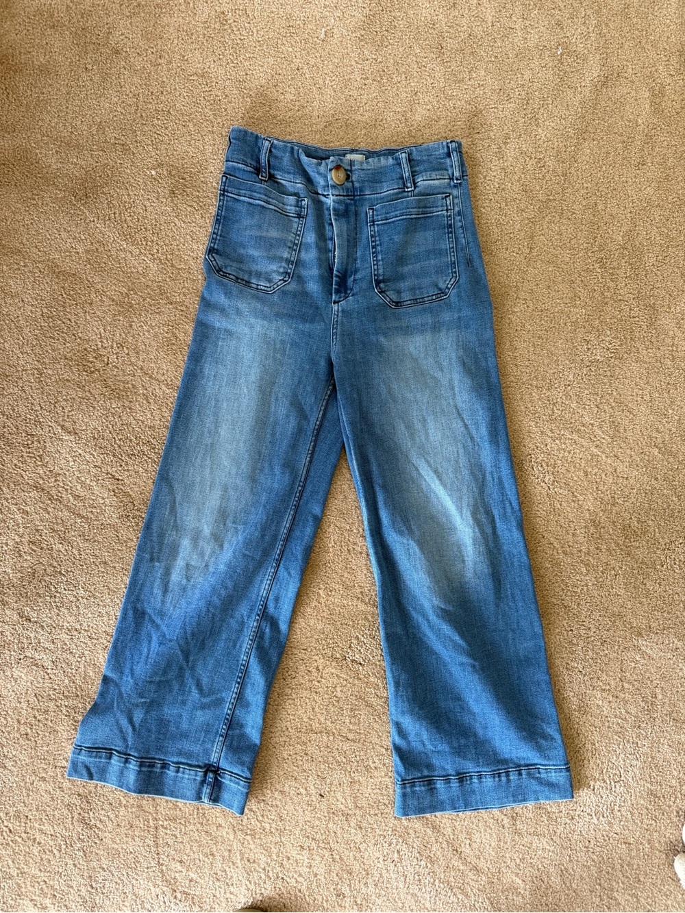 Maeve “The Colette” Medium Blue Cropped Wide-Leg Jeans sz 28 - Picture 4 of 4